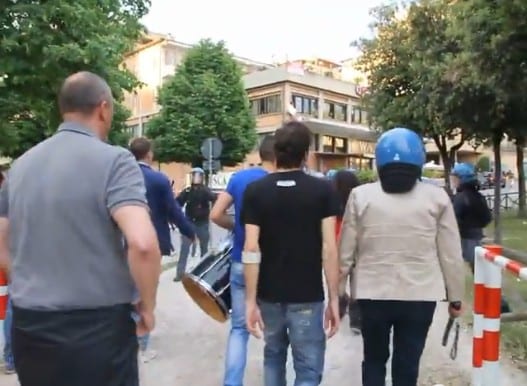 Matteo Salvini contestato a Perugia