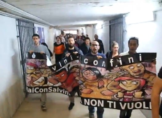 Perugia, cori contro Matteo Salvini