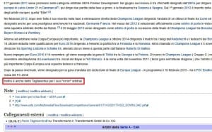 L'aggiunta scherzosa sulla pagina Wikipedia dell'arbitro