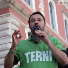 Matteo Salvini a Terni: «Sfigato chi contesta»