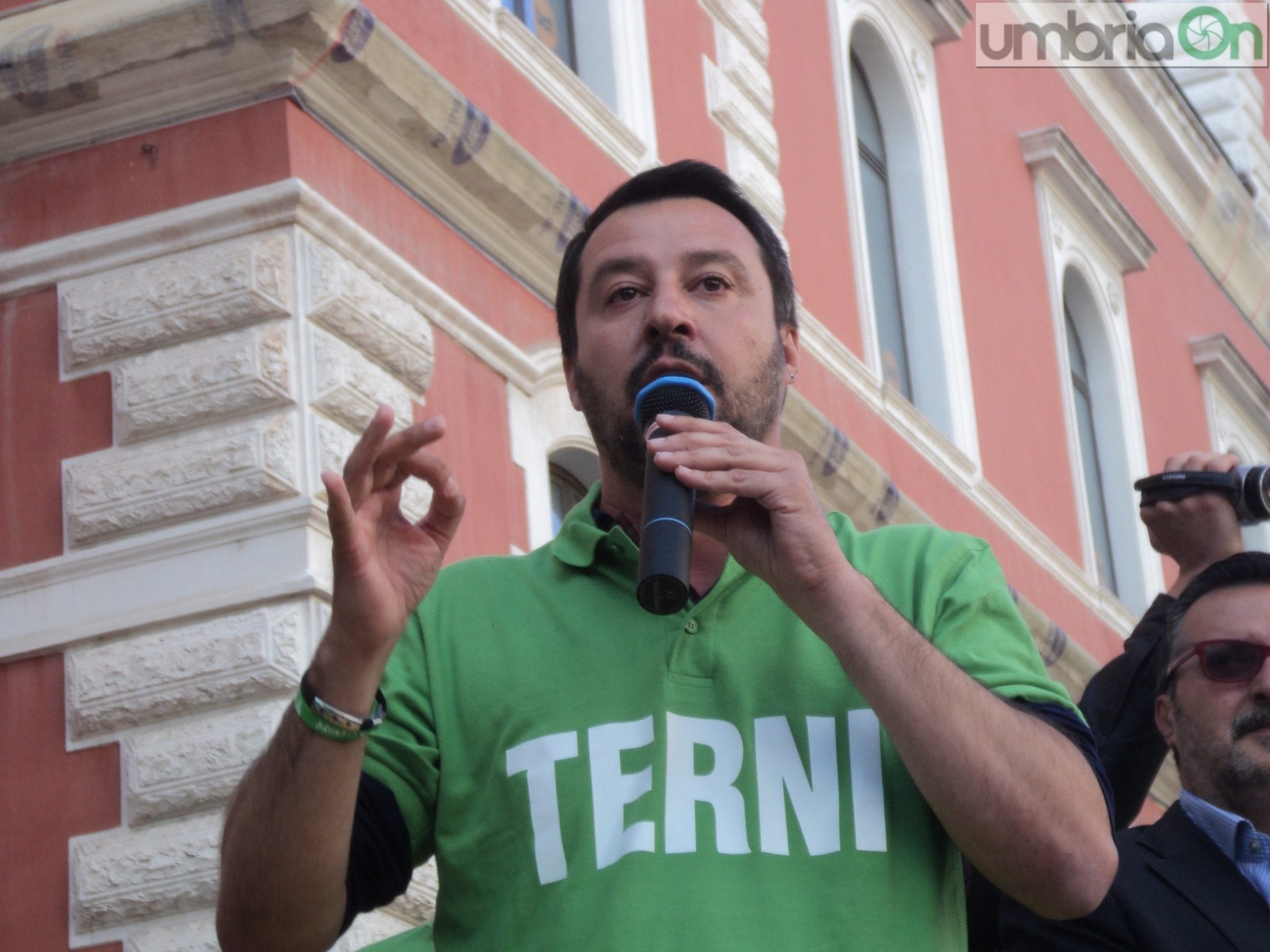 Matteo Salvini a Terni: «Sfigato chi contesta»