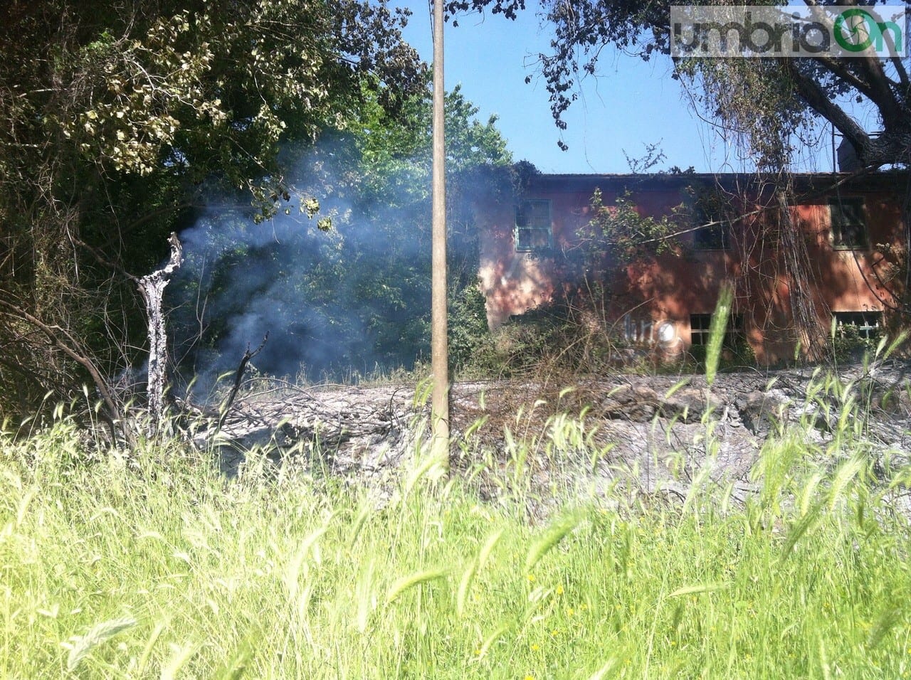 L'area dell'incendio