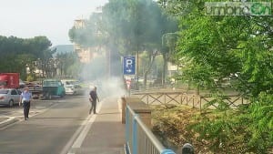 Incendio sterpaglie ponte Romano, obelisco, ex Dicat a Terni - 14 maggio 2015 (5)