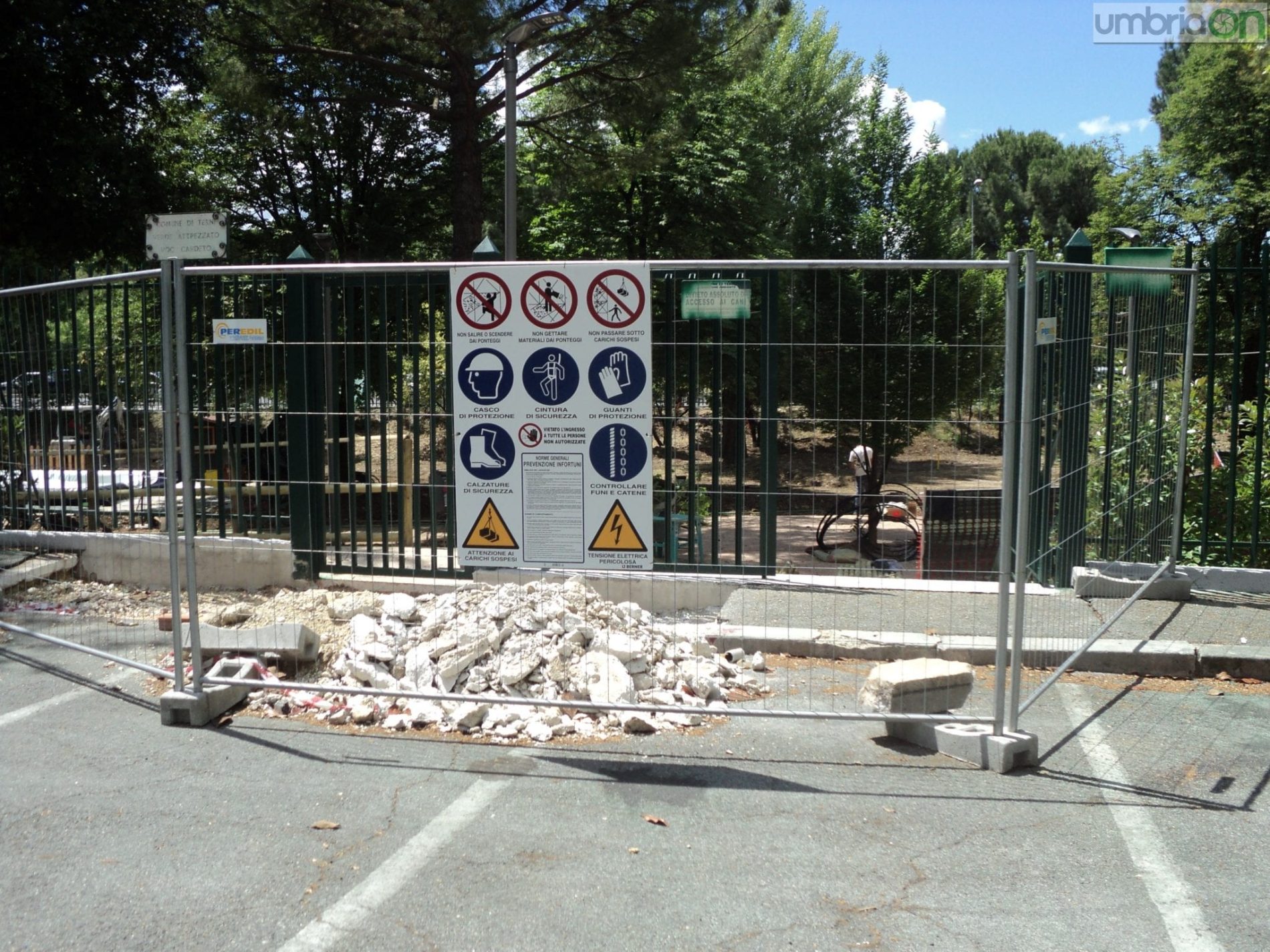 Il parco ancora chiuso
