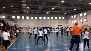 I ragazzi impegnati nel trofeo minivolley