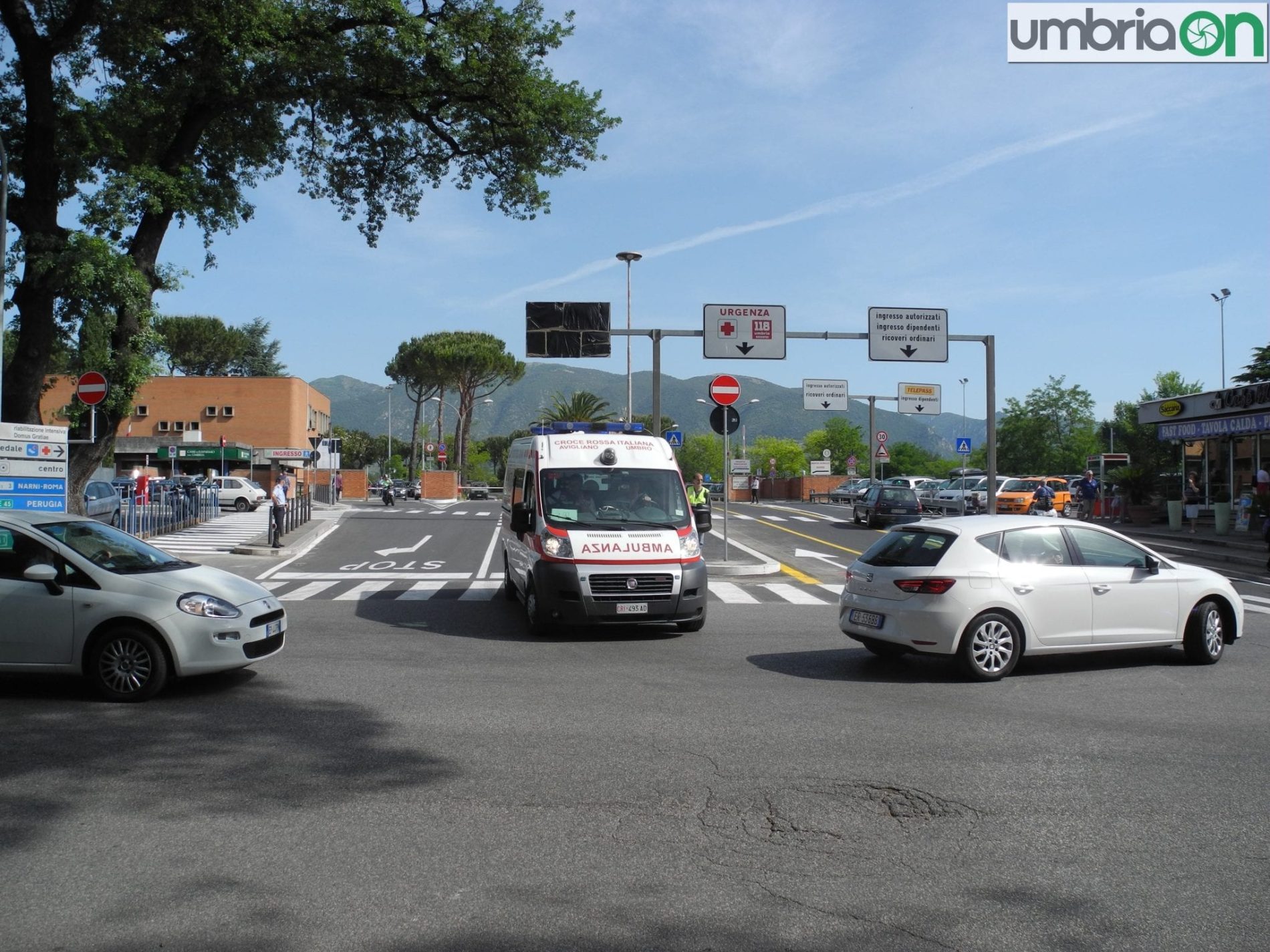 Il parcheggio dell'ospedale di Terni
