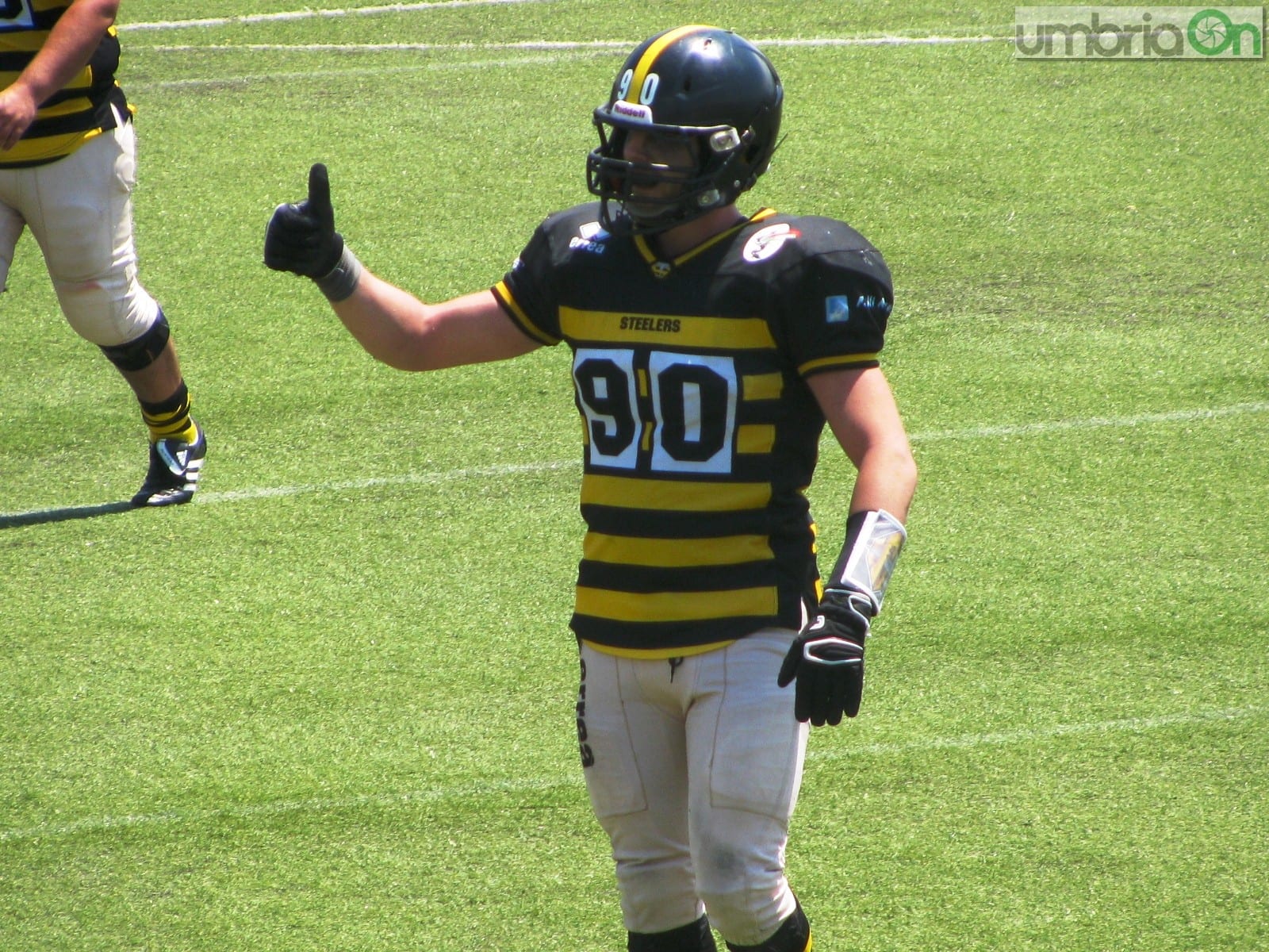 Pietro Baiocco con gli Steelers
