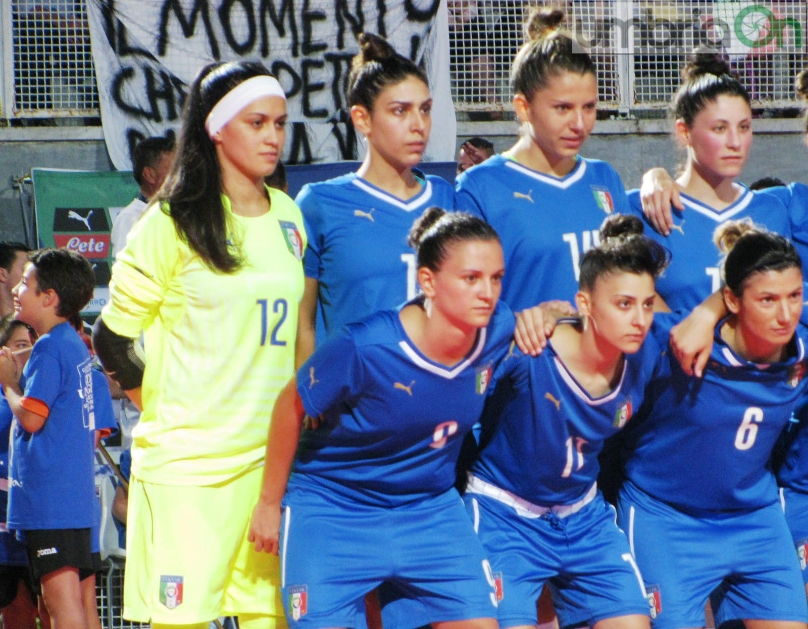 Tardelli ed Exana schierata con la nazionale