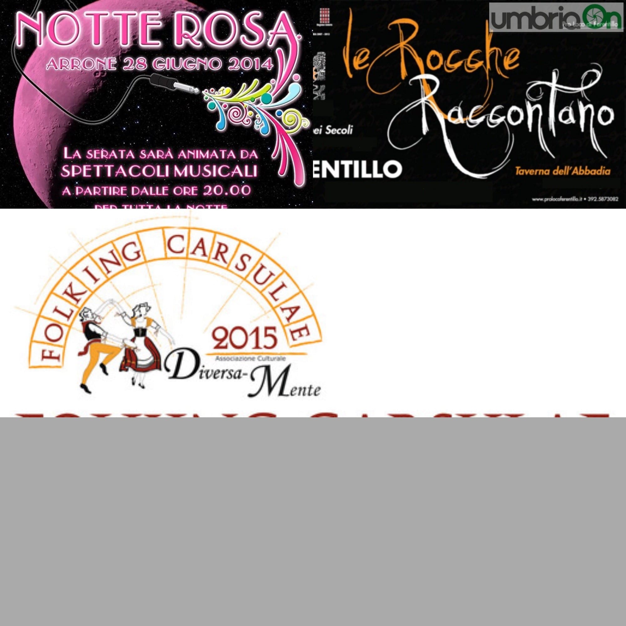 Colophon di alcuni eventi