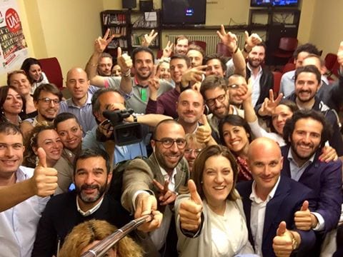 La festa per la vittoria