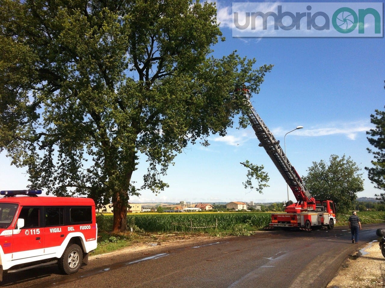 I vigili del fuoco al lavoro
