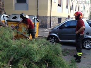 I vigili del fuoco al lavoro