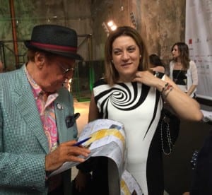 Renzo Arbore e Catiuscia Marini