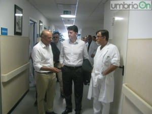 Casciari e Barberini con il dott.Carletti durante la visita in Neurologia