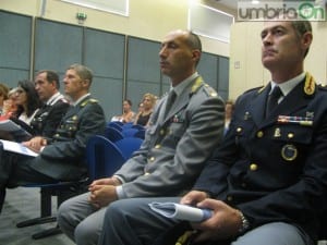 Le forze dell'ordine in platea