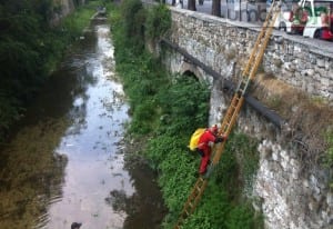 I vigili del fuoco al lavoro