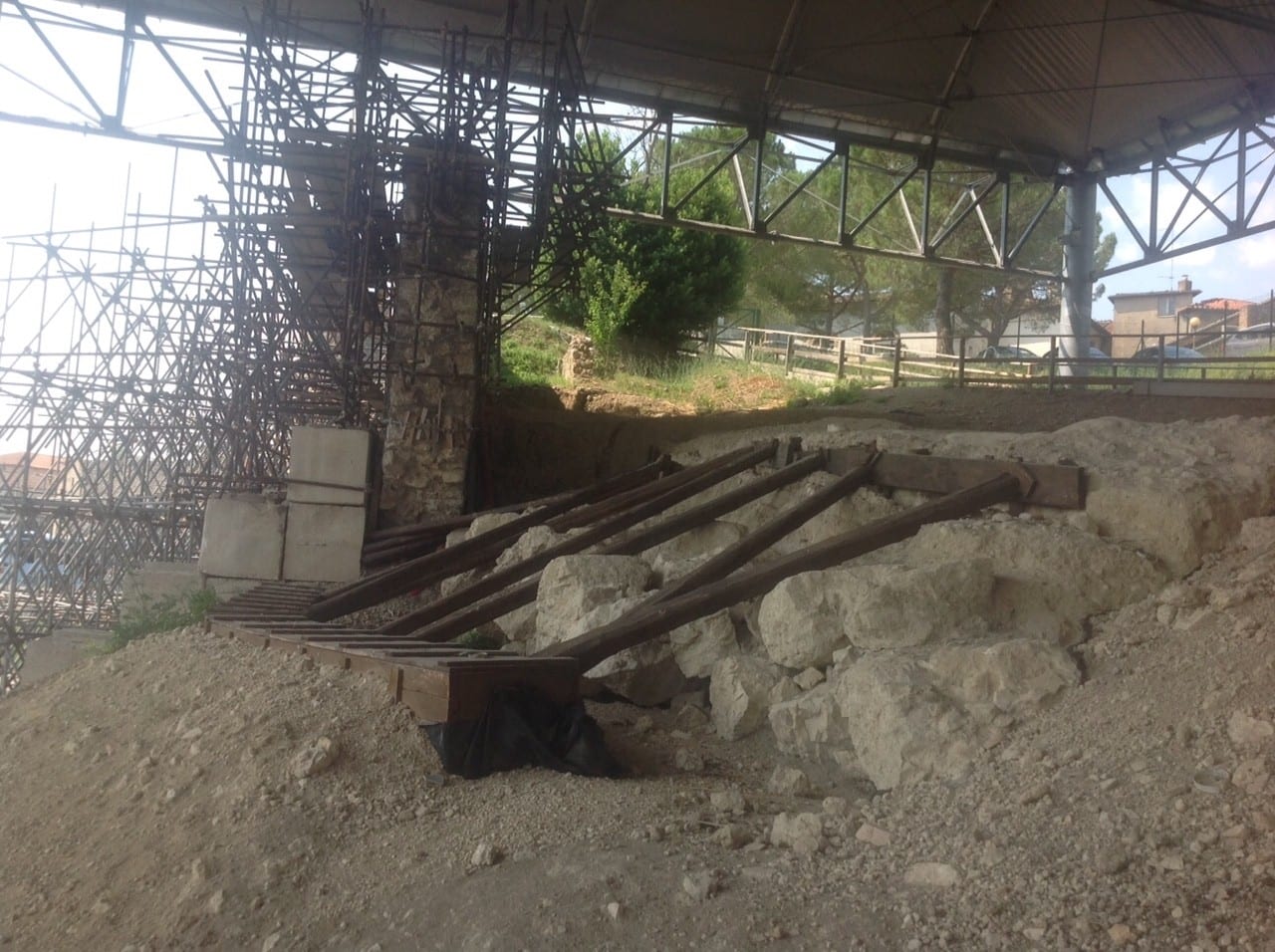 Il cantiere delle mura di Amelia