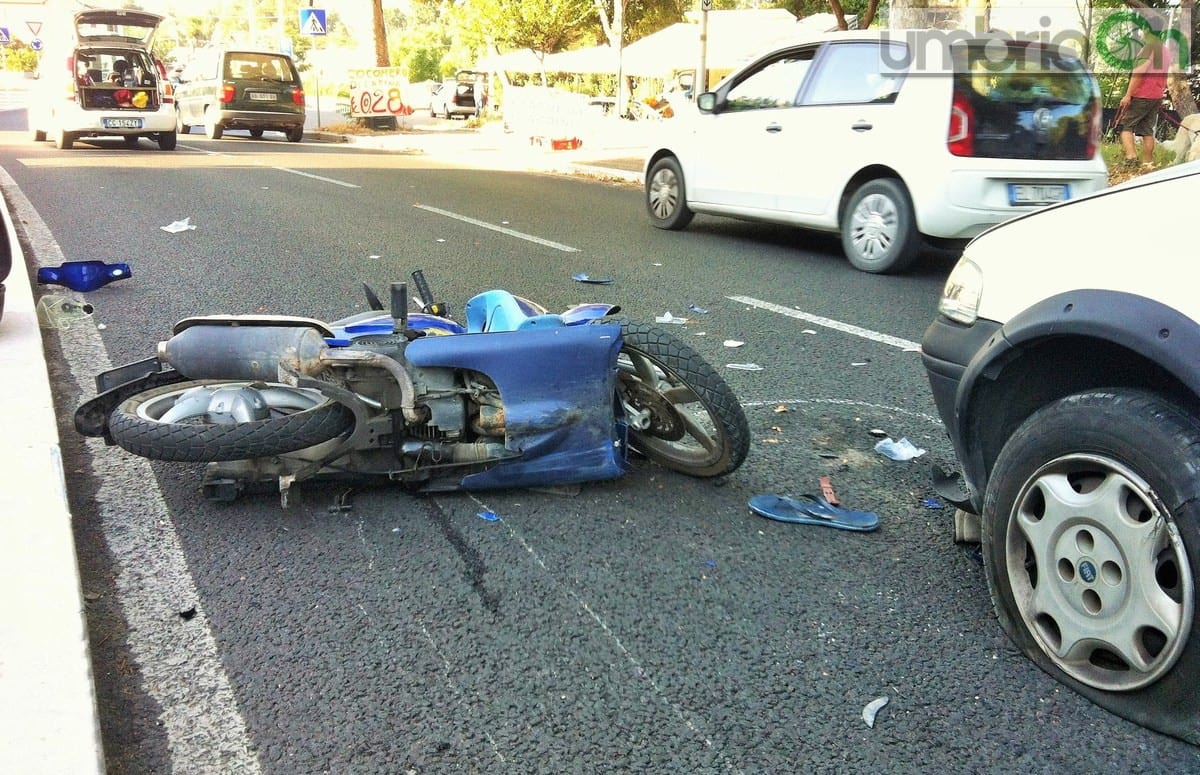 Lo scooter distrutto