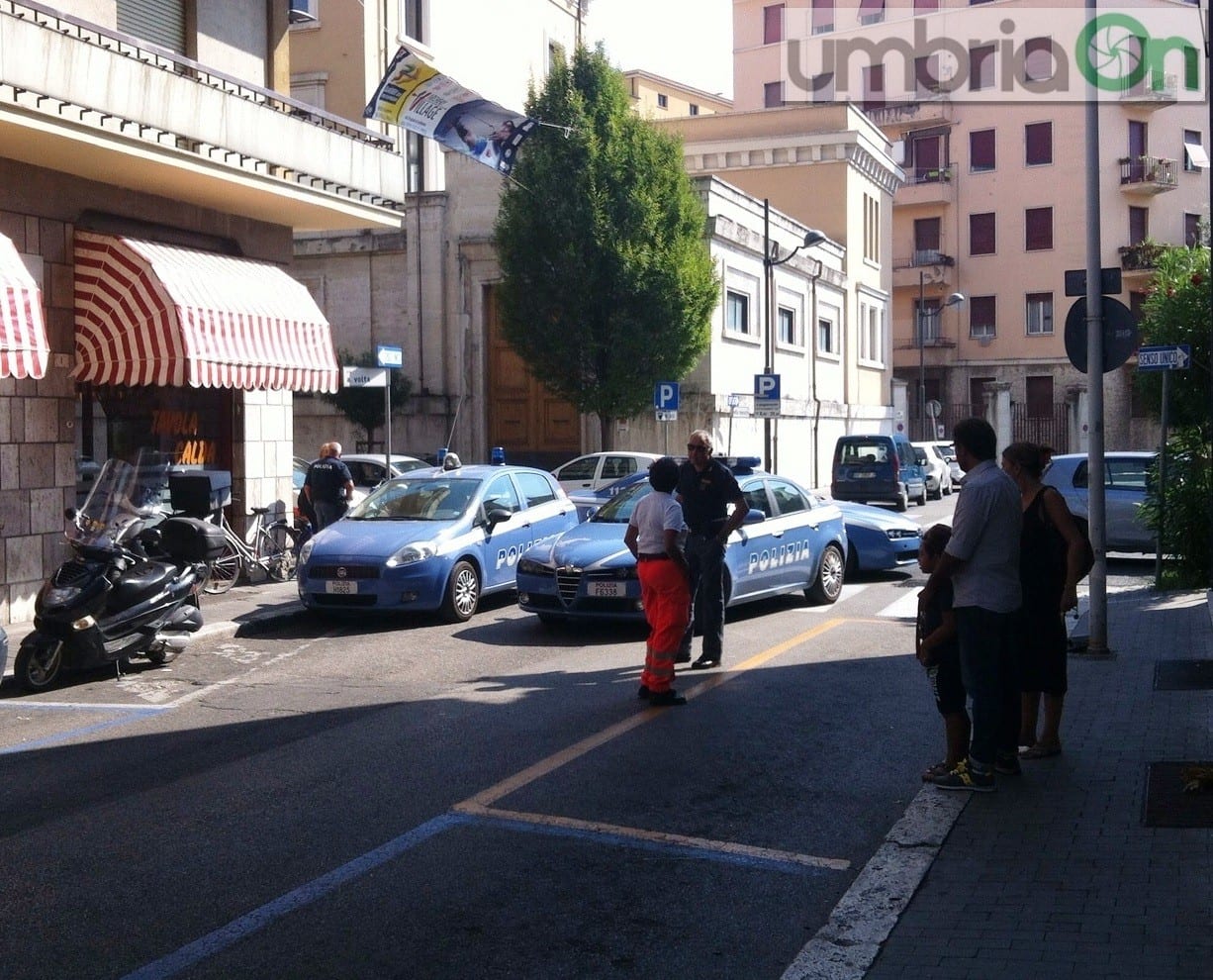 La polizia sul posto