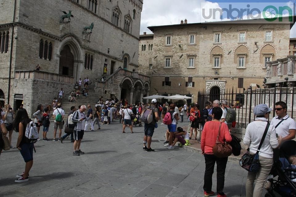 Turisti a Perugia
