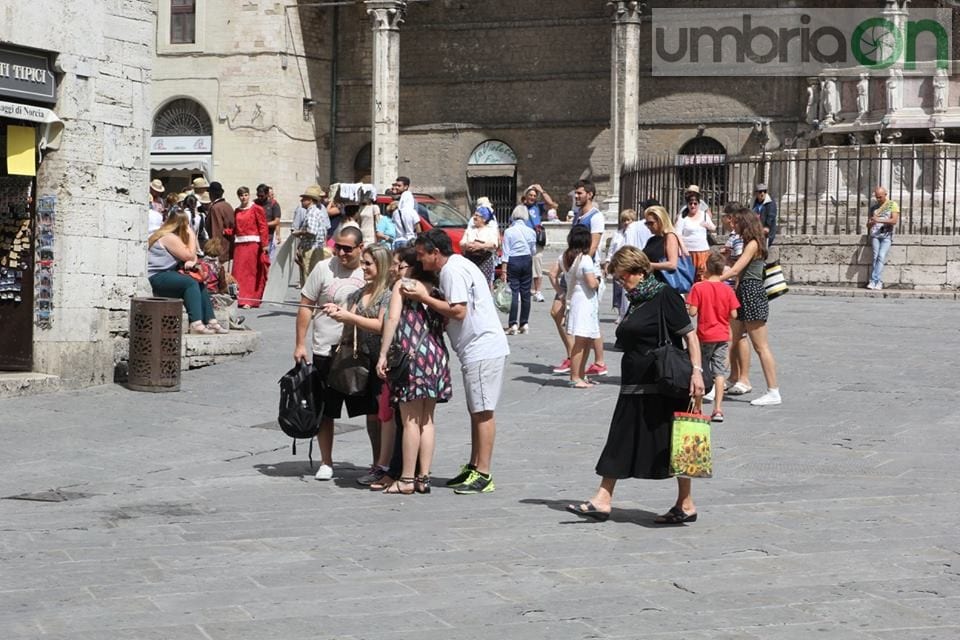 Turisti a Perugia