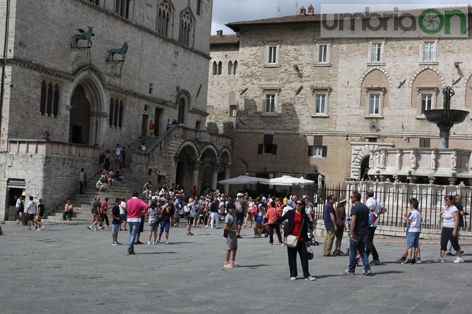 Turisti a Perugia