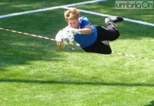 Matteo Pisseri nell'allenamento di lunedì