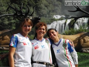 Il team femminile (Franchini, Barbaro, Noziglia), d'argento