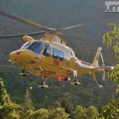 Pellegrina ferita: salvata in elicottero