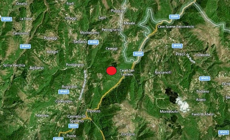 Terremoto, scosse in serie in Valnerina