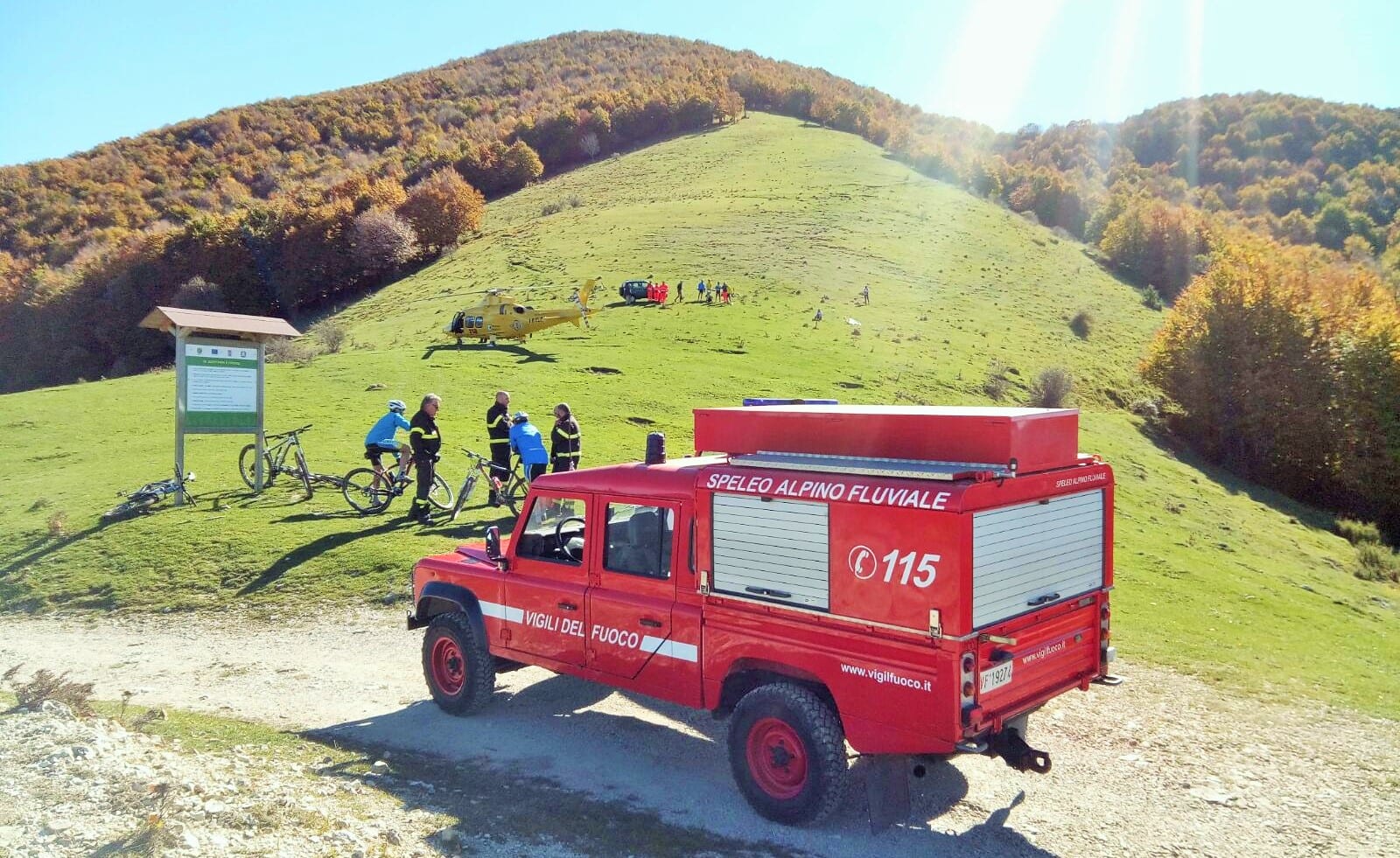 Vigili del fuoco e 118 sul posto