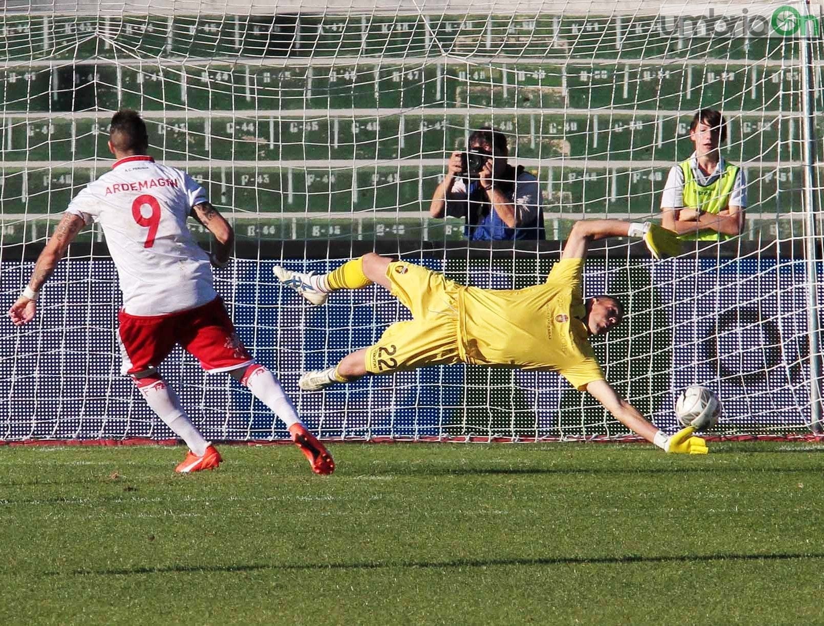 La rete di Ardemagni nel derby: da quella partita il Perugia ha cambiato passo
