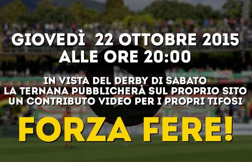 L'annuncio apparso sul sito della Ternana