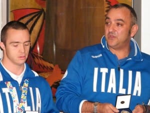 Roberto Baciocchi con il ct Marco Peciarolo