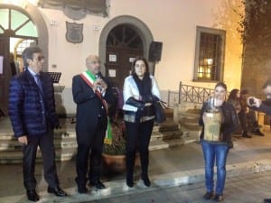 Da sinistra Riccardo Cotarella, Maurizio Terzino, Catiuscia Marini, Valentina Fratini