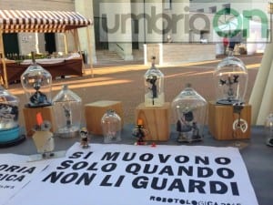 Le bancarelle presenti lo scorso anno in piazza del Bacio