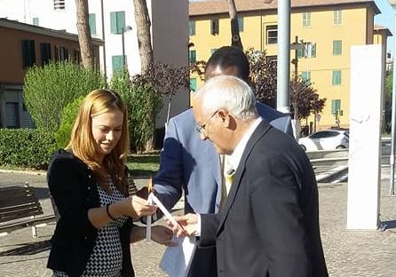 Maria Hotico con il sindaco Di Girolamo