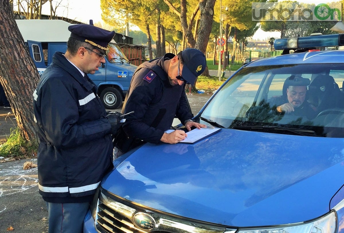 Terni Posto Di Blocco In Viale Dello Stadio UmbriaON