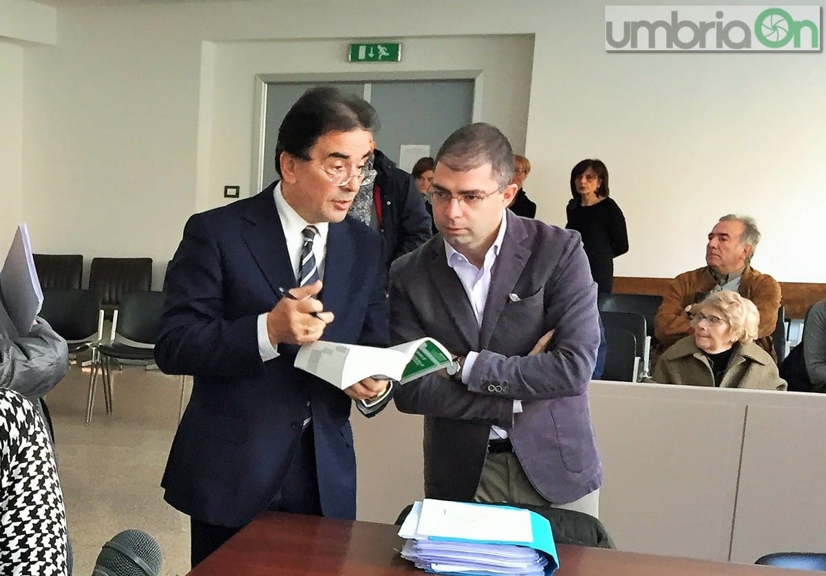 L'avvocato Colacci e il figlio della vittima, Filippo