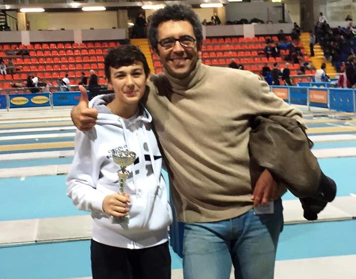 Riccardo Andreucci con l'istruttore Filippo Romagnoli