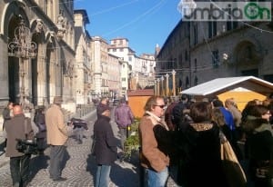 Una delle zone evacuate, in piazza Matteotti