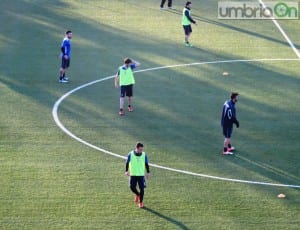 Il centrocampo provato nel 4-3-3: Busellato, Palumbo, Falletti