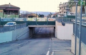 Il sottopasso di via del Germano