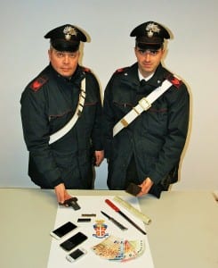 Sequestro armi e droga carabinieri Foligno - 5 febbraio 2016