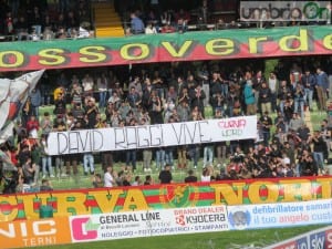 Ternana-Latina, lo striscione per David