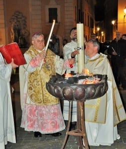 Veglia Pasquale cattedrale Terni, vescovo Piemontese - 27 marzo 2016 (1)