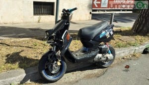 Auto contro scooter in via Borsi, Terni - 25 maggio 2016 (1)