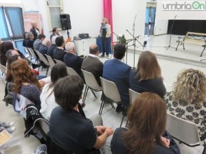 La dirigente Antonella Rivelli durante la cerimonia