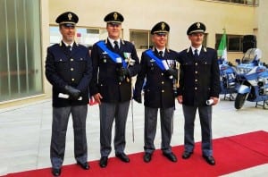 Dante Ciarafani, Virgilio Russo (dirigente Mobile Ancona), Carlo Pinto (dirigente Sco), Roberto Quargnal (ispettore superiore)