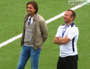 Sebastiano Siviglia e Roberto Breda il 19 maggio, durante l'ultima ‘rifinitura’ della stagione